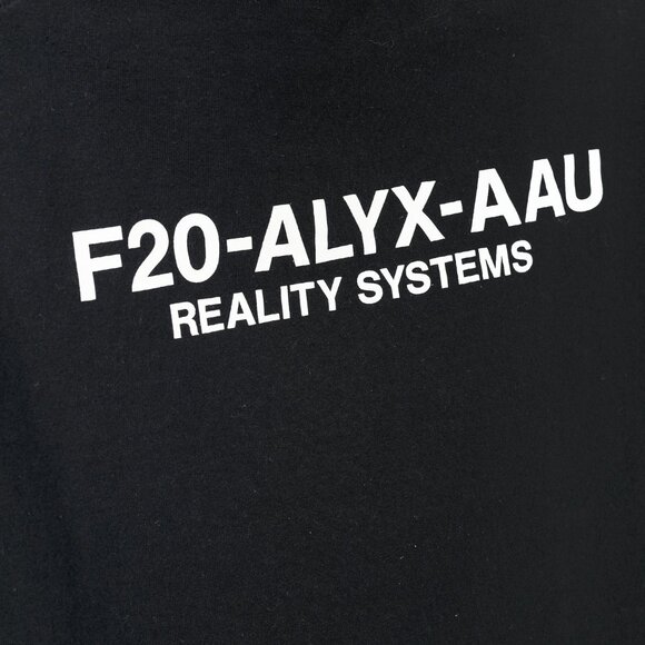 1017 ALYX 9SM AW/20 Black Visual "Reality Systems" Short Sleeve T-Shirt - Picture 7 of 11